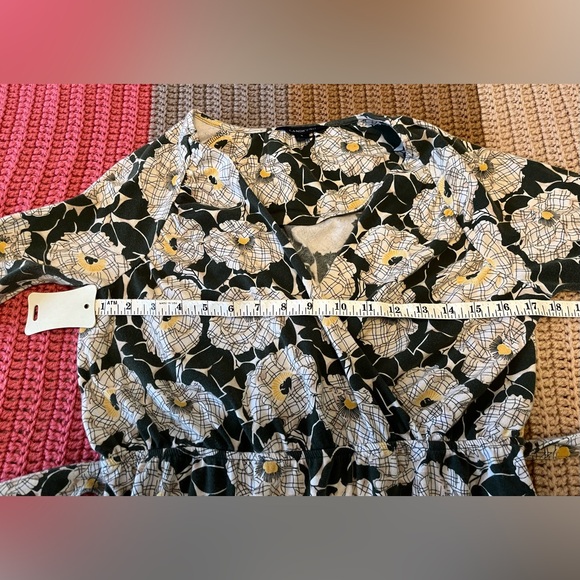 Lands' End Green and White Floral Patterned Midi Dress - Picture 5 of 13